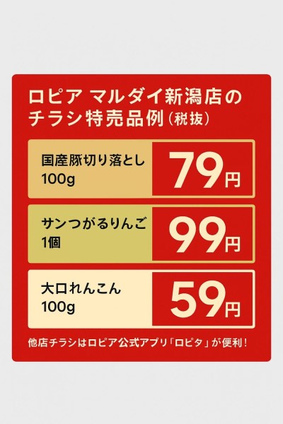 ロピア マルダイ新潟店の最新チラシ・特売情報